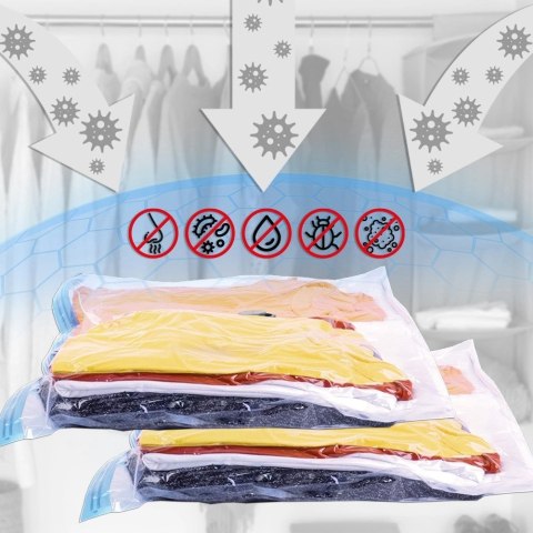 Zestaw Worki Próżniowe na Ubrania Pościel 3 Rozmiary Wytrzymałe ORION 5szt.